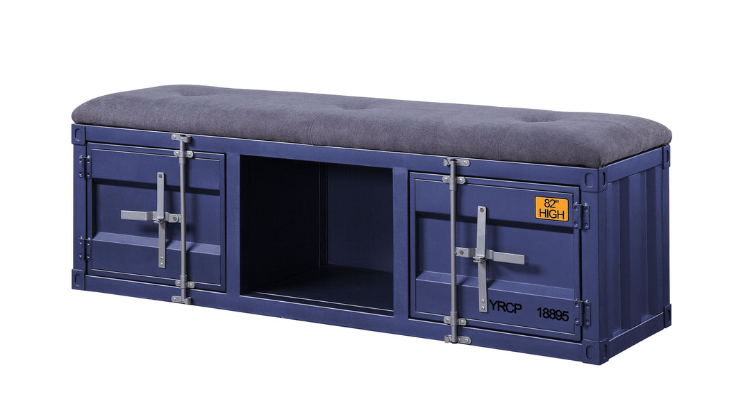 Cargo - Bench With Storage - Blue / Gray