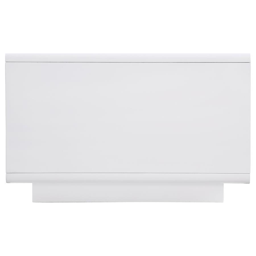 Paseo - Rectangular Cocktail Coffee Table - White High Gloss