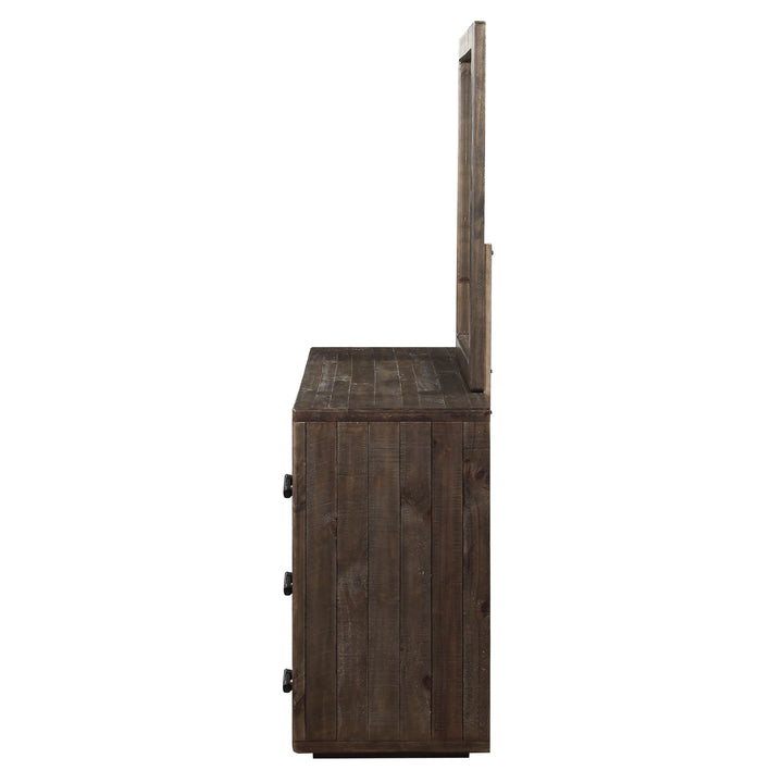 Modus Furniture Akk182 Mckinney Seven Drawer Solid Wood Dresser In Espresso Pine