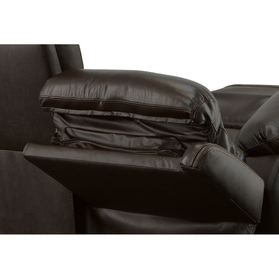 Flexsteel 1759-62PH-20270 Jackson  Power Reclining Sofa With Power Headrests  Dark Brown