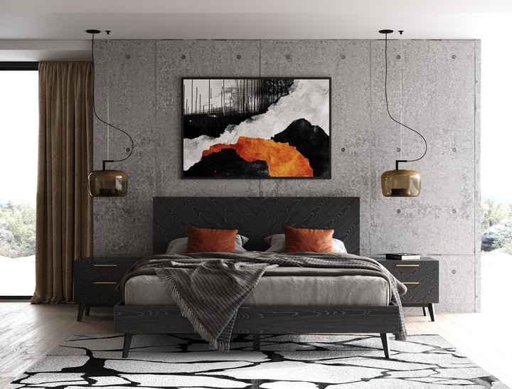 Diana - Eastern King Modern Grey Ash Bed