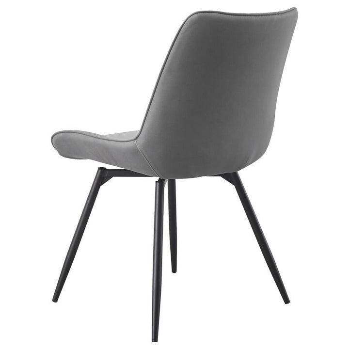 Diggs - Upholstered Swivel Dining Side Chair (Set of 2) - Gray Chair Set modern furniture Contempo Furniture