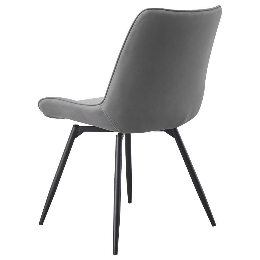 Diggs - Upholstered Swivel Dining Side Chair (Set of 2) - Gray Chair Set modern furniture Contempo Furniture