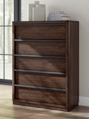 Dilenno Chest of Drawers - Dark Brown Accent Chest modern furniture Contempo Furniture