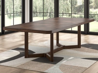 Dilenno Dining Extension Table - Dark Brown Dining Table with Extensions modern furniture Contempo Furniture