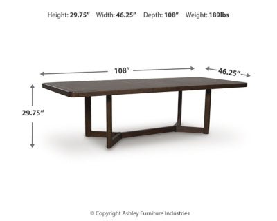 Dilenno Dining Extension Table - Dark Brown Dining Table with Extensions modern furniture Contempo Furniture