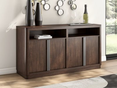 Dilenno Dining Server - Dark Brown Server modern furniture Contempo Furniture