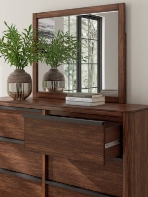 Dilenno Dresser and Mirror - Dark Brown Dresser &amp; Mirror modern furniture Contempo Furniture