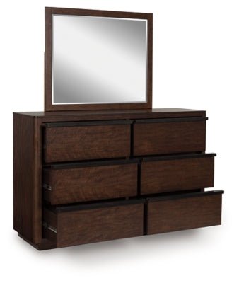 Dilenno Dresser and Mirror - Dark Brown Dresser &amp; Mirror modern furniture Contempo Furniture