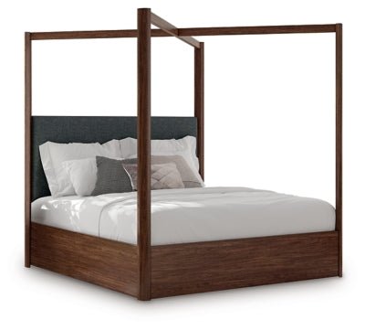 Dilenno King Canopy Bed - Dark Brown | Ashley Furniture