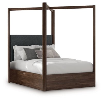 Dilenno Queen Canopy Bed - Dark Brown | Ashley Furniture