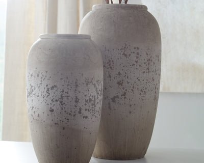 Dimitra Vase (Set of 2) - Light Brown Vase &amp; Jar modern furniture Contempo Furniture