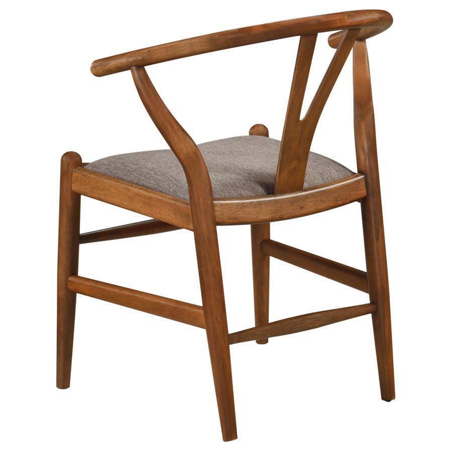 Dinah - 5 Piece Round Solid Wood Dining Set - Walnut 5 - Piece Dining Room Set modern furniture Contempo Furniture