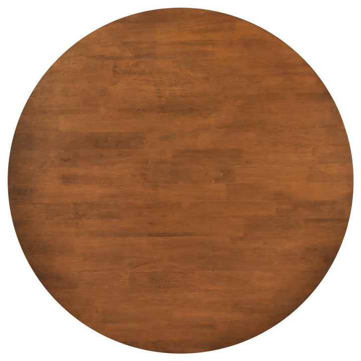 Dinah - Round Solid Wood Dining Table - Walnut Dining Table modern furniture Contempo Furniture