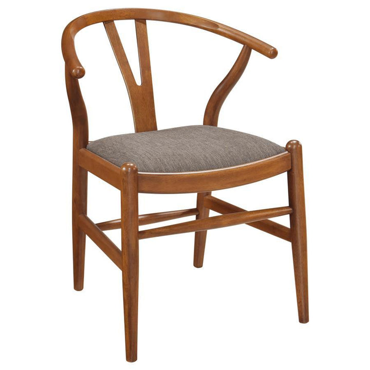 Dinah - Wood Wishbone Dining Side Chair (Set of 2) - Walnut Chair Set modern furniture Contempo Furniture