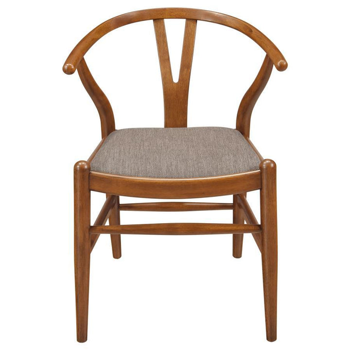 Dinah - Wood Wishbone Dining Side Chair (Set of 2) - Walnut Chair Set modern furniture Contempo Furniture