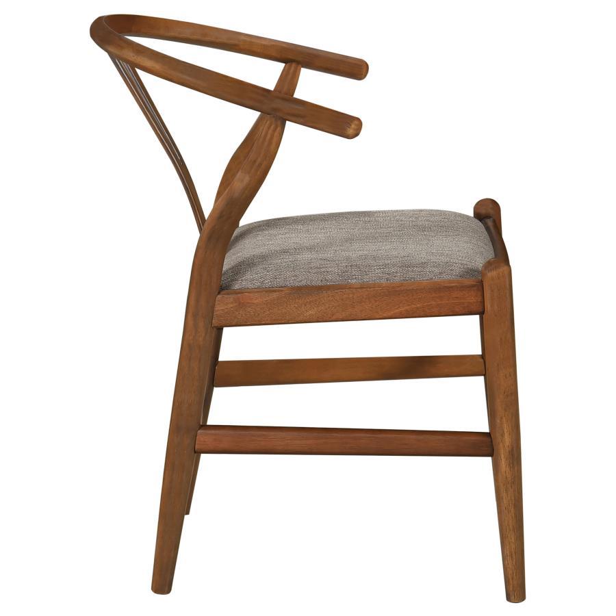 Dinah - Wood Wishbone Dining Side Chair (Set of 2) - Walnut Chair Set modern furniture Contempo Furniture