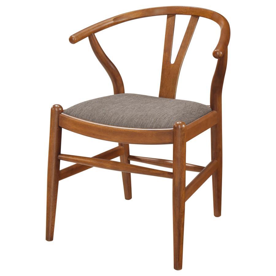 Dinah - Wood Wishbone Dining Side Chair (Set of 2) - Walnut Chair Set modern furniture Contempo Furniture