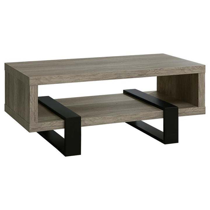 Dinard - Engineered Wood Coffee Table - Gray Driftwood Coffee Table modern furniture Contempo Furniture