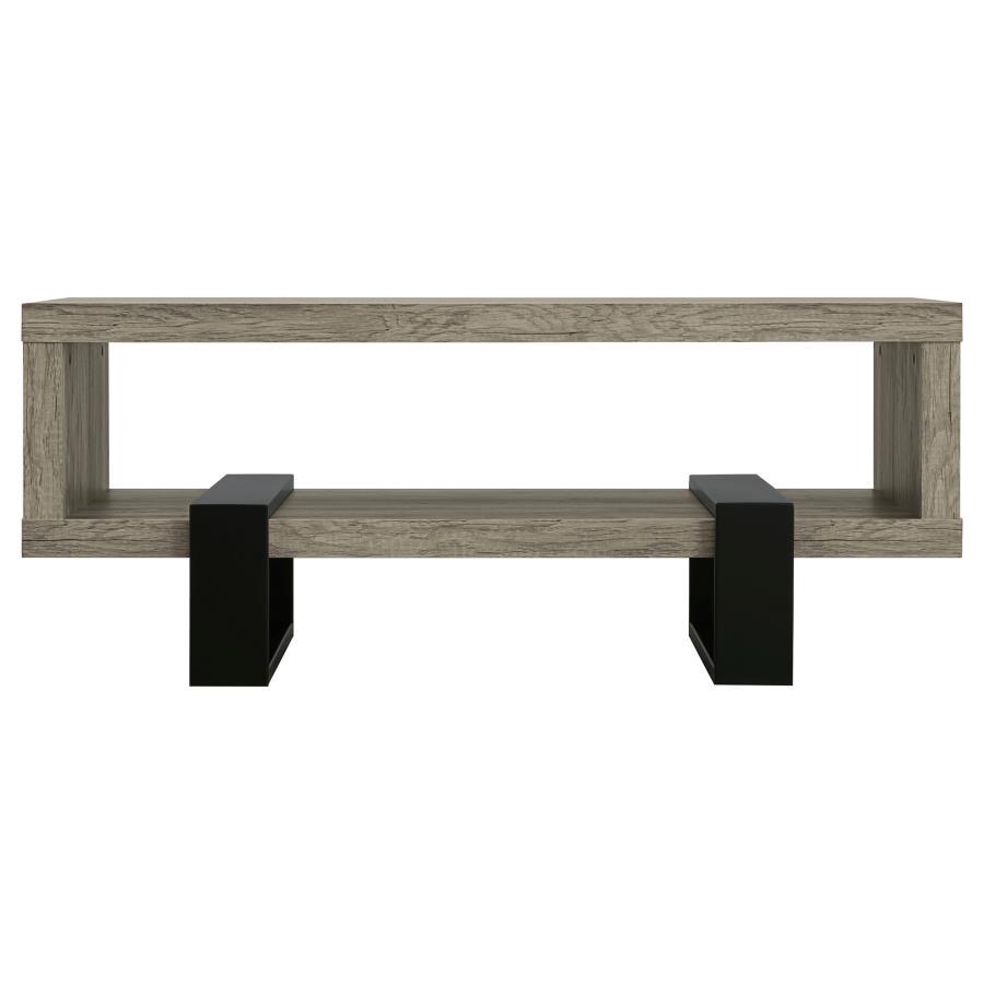 Dinard - Engineered Wood Coffee Table - Gray Driftwood Coffee Table modern furniture Contempo Furniture