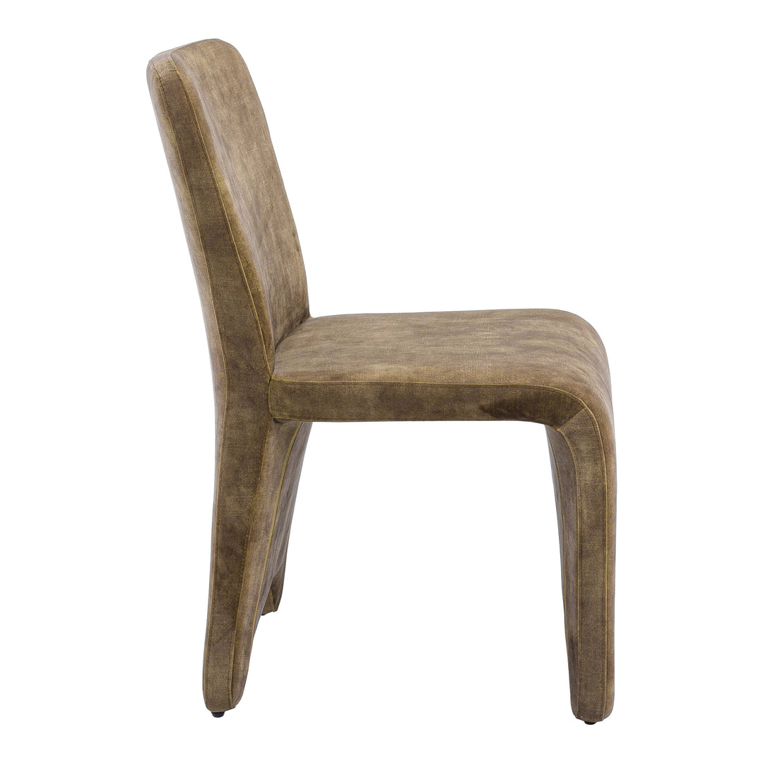 Ditka - Modern Camel Velvet Dining Chair (Set of 2)