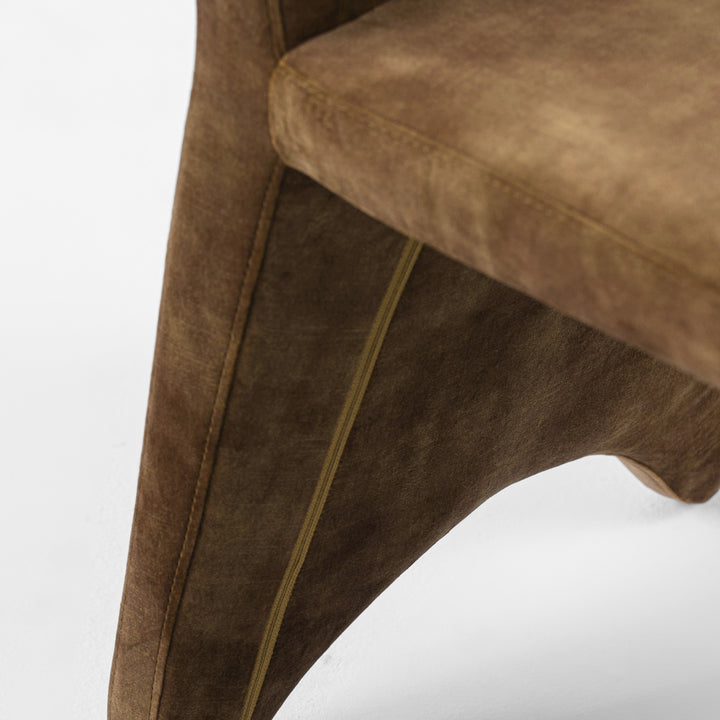 Ditka - Modern Camel Velvet Dining Chair (Set of 2)