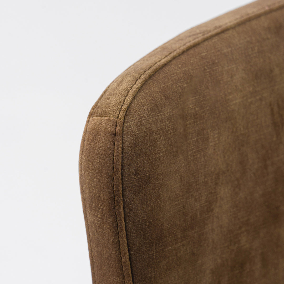 Ditka - Modern Camel Velvet Dining Chair (Set of 2)