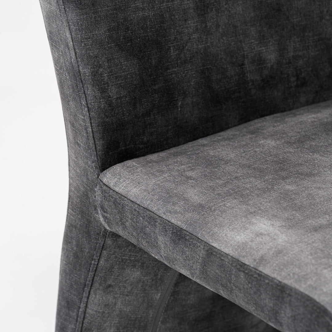 Ditka - Modern Grey Velvet Dining Chair (Set of 2)