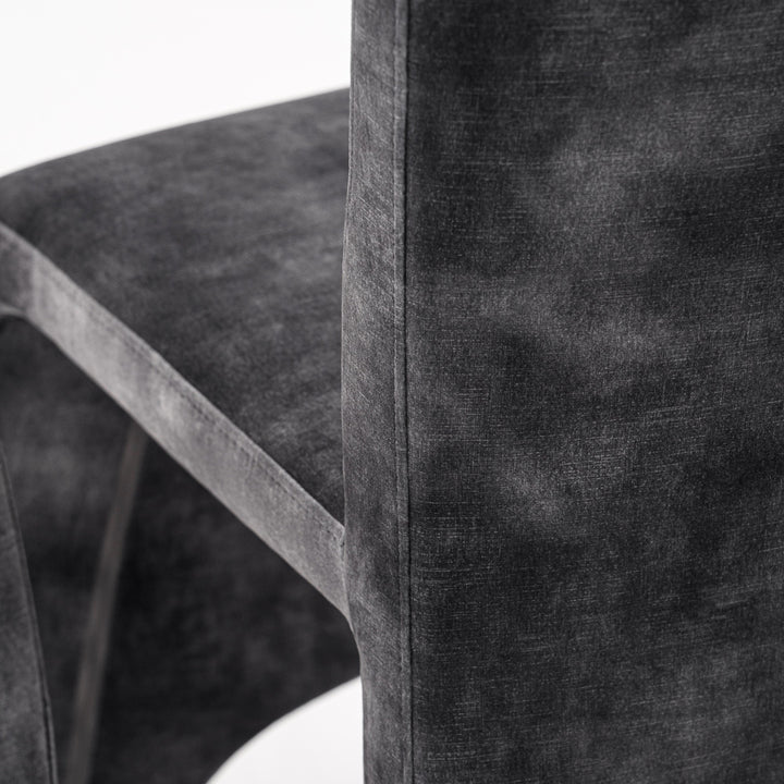 Ditka - Modern Grey Velvet Dining Chair (Set of 2)