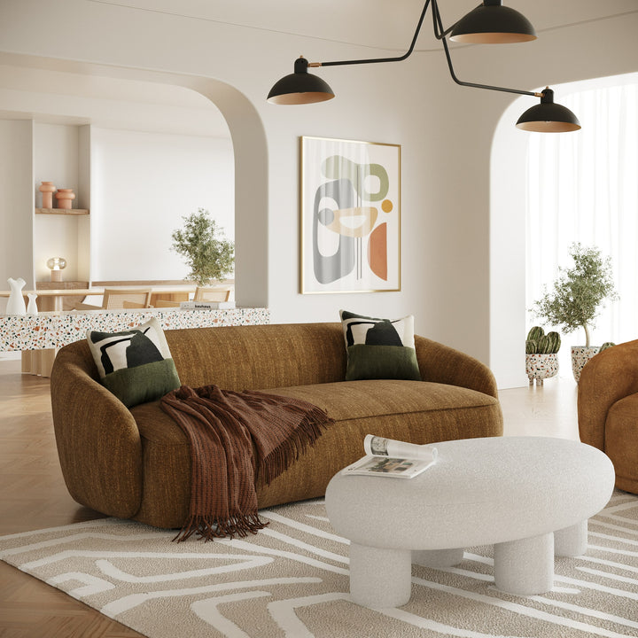 Norris - Modern Mustard Fabric Sofa