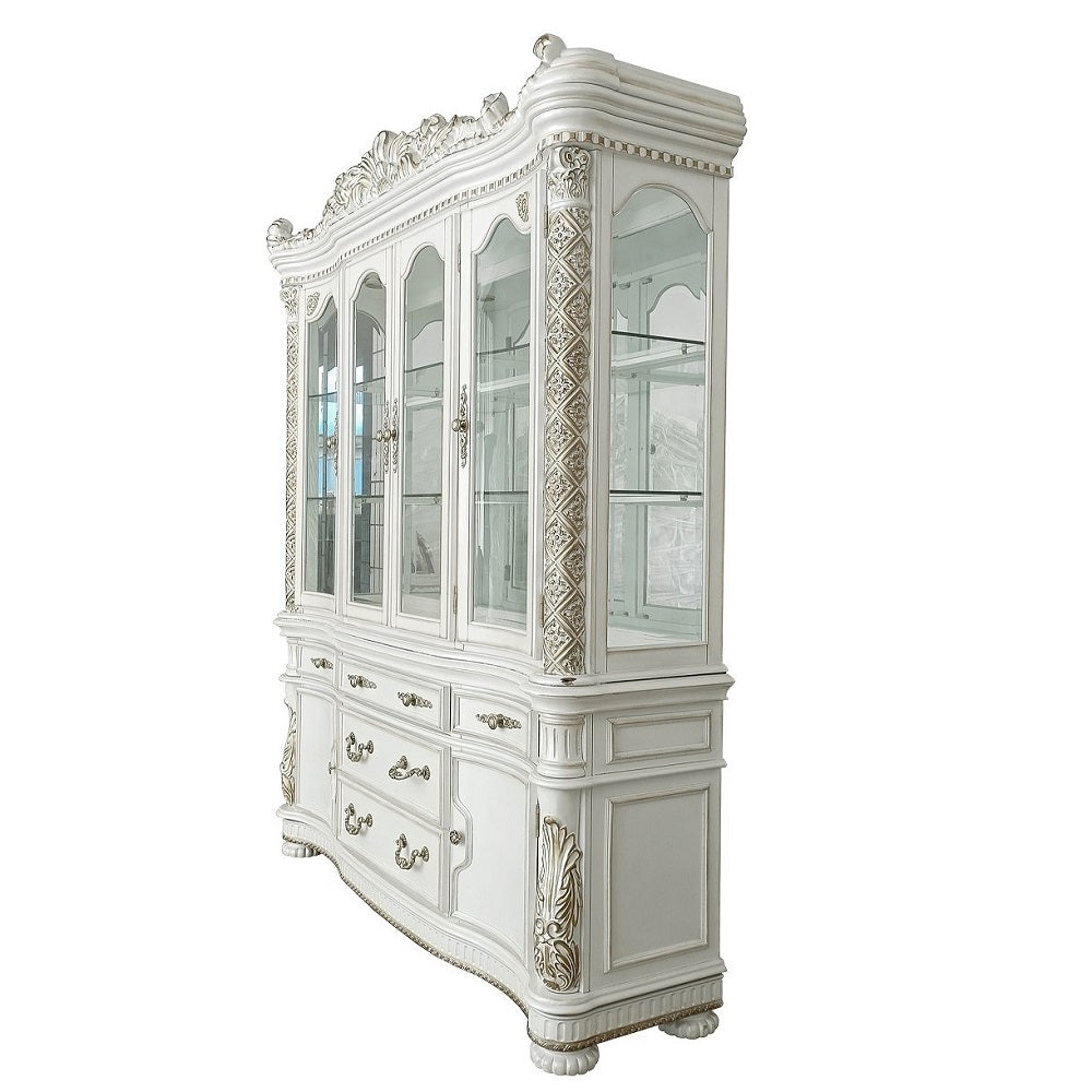 Vendome Buffet & Hutch - Antique Pearl