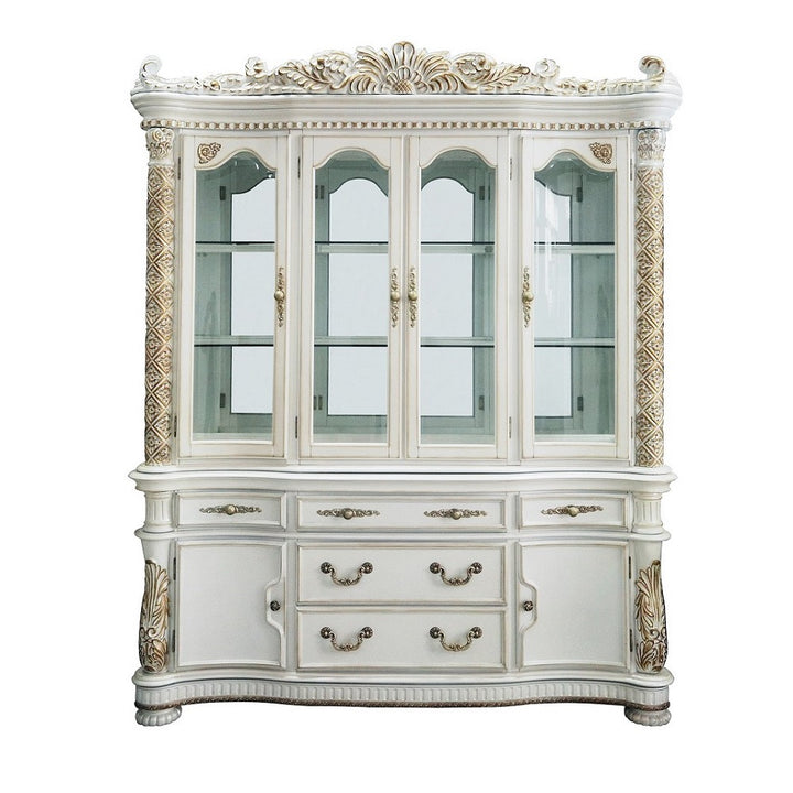 Vendome Buffet &amp; Hutch - Antique Pearl