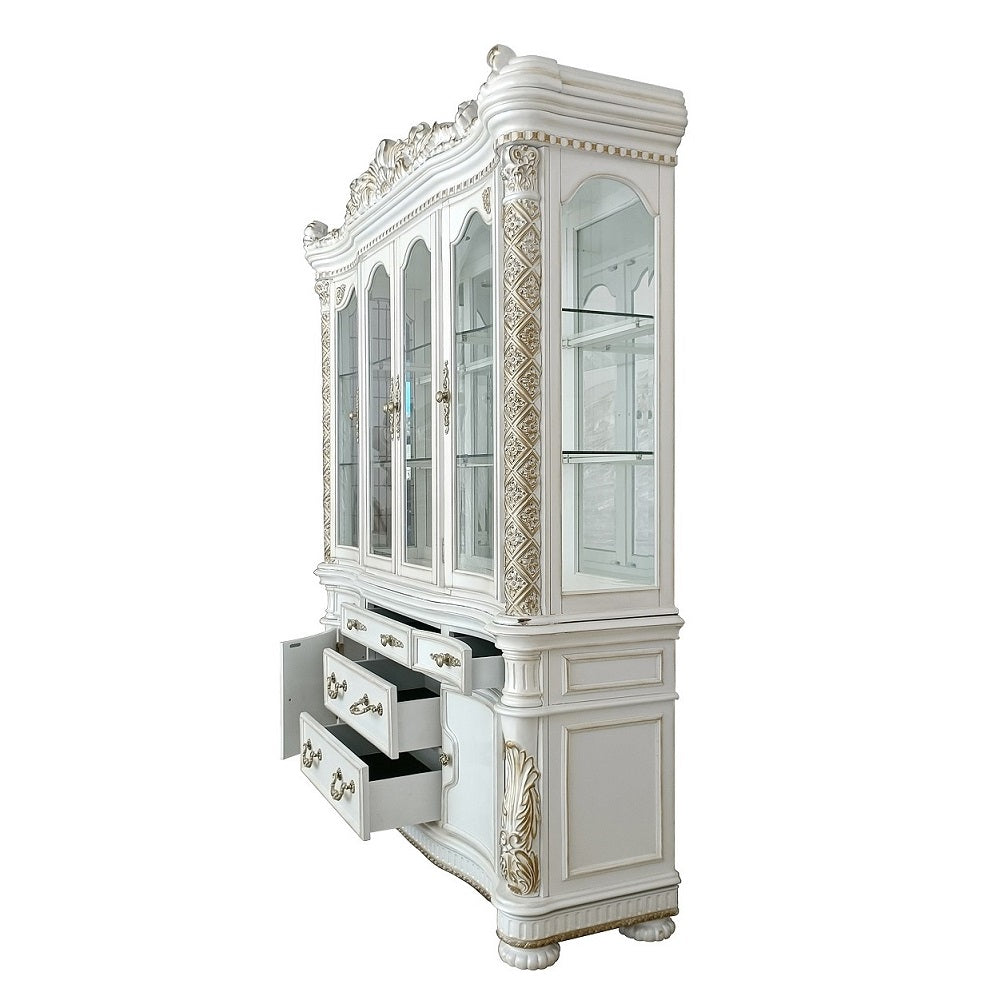 Vendome Buffet & Hutch - Antique Pearl