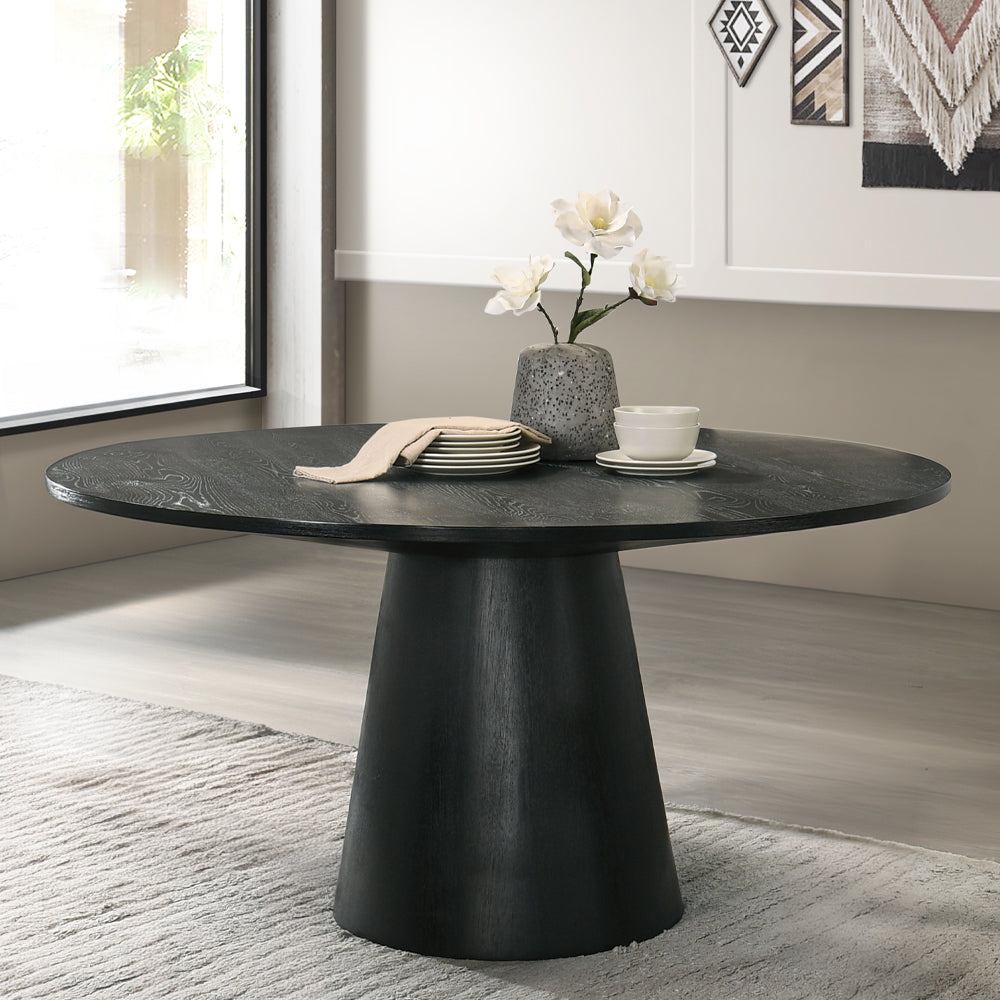 Froja Round Dining Table - Black