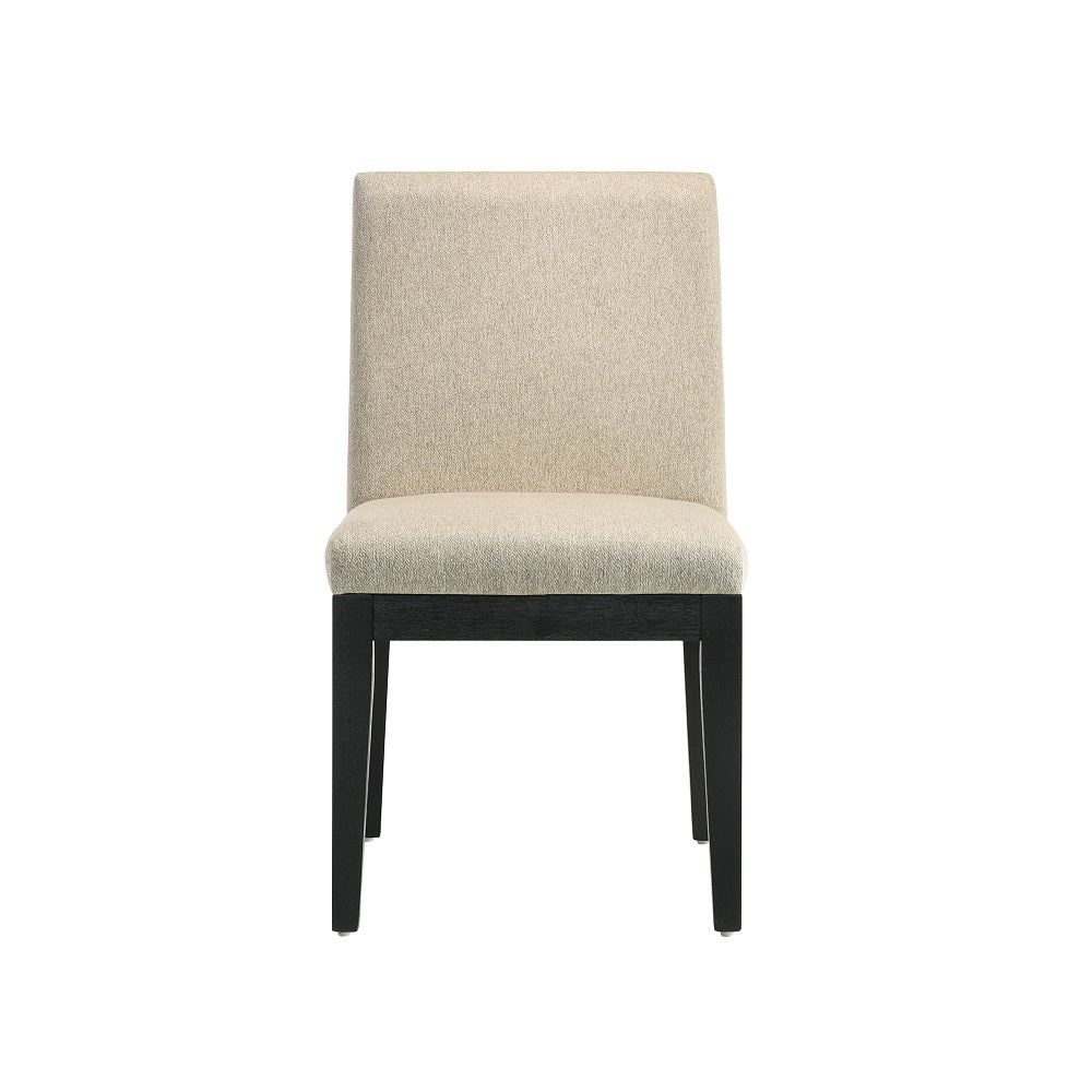 Froja Side Chair (Set of 2) - Beige Fabric & Black