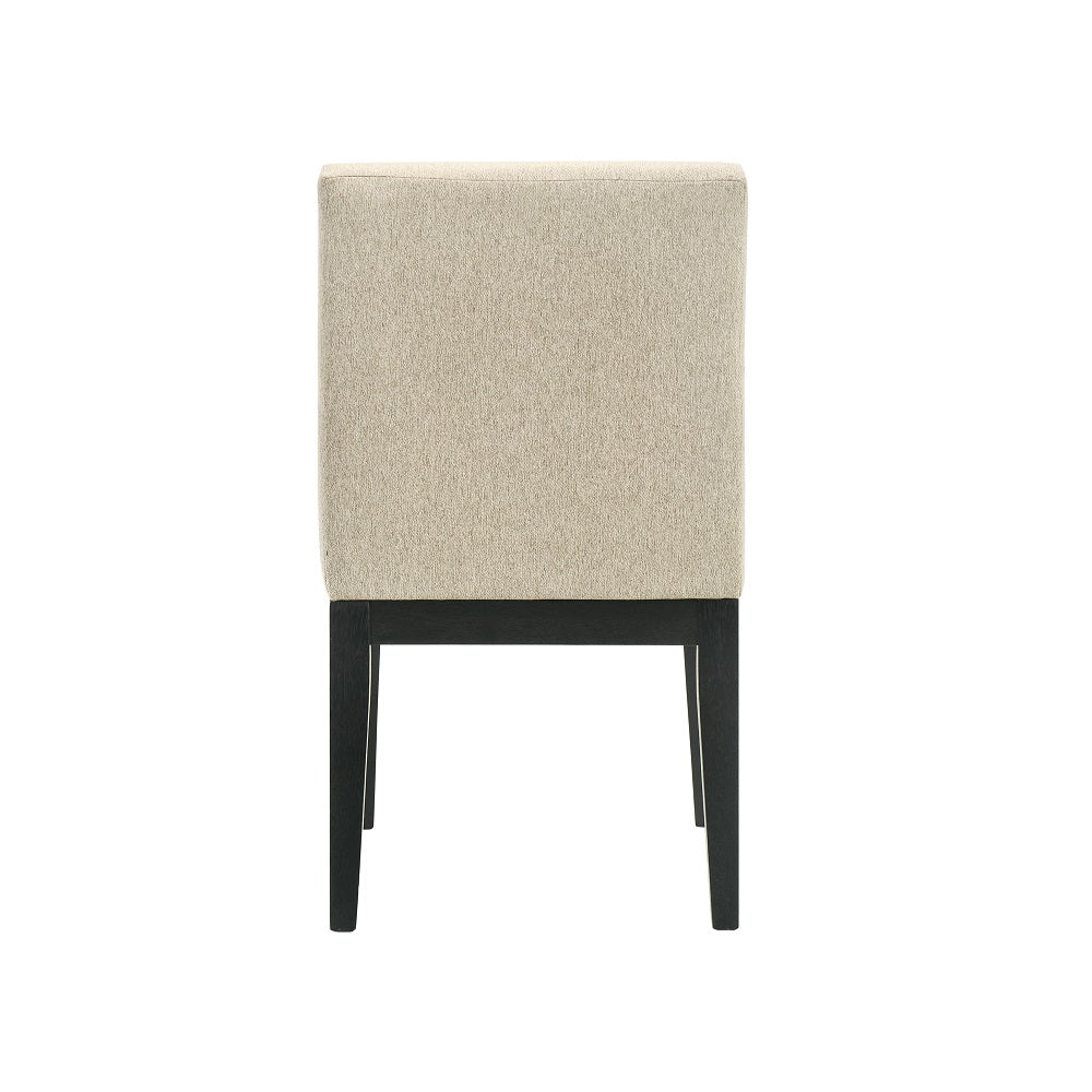 Froja Side Chair (Set of 2) - Beige Fabric & Black