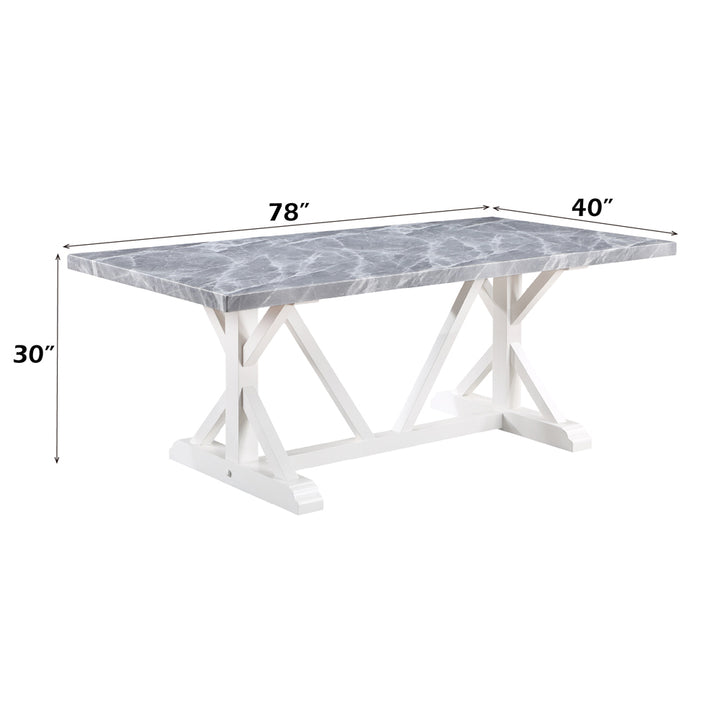 Hollyn Dining Table with Engineered Stone Top
