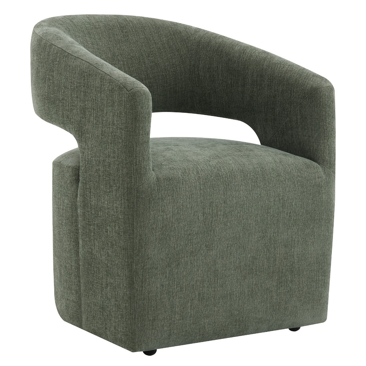 Libni Arm Chair with Casters - Green Linen