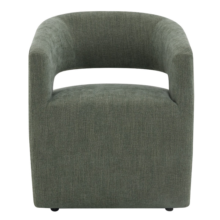 Libni Arm Chair with Casters - Green Linen