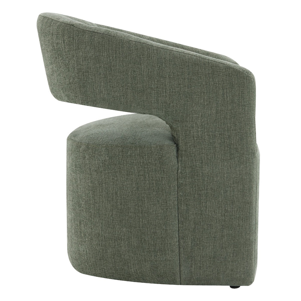 Libni Arm Chair with Casters - Green Linen