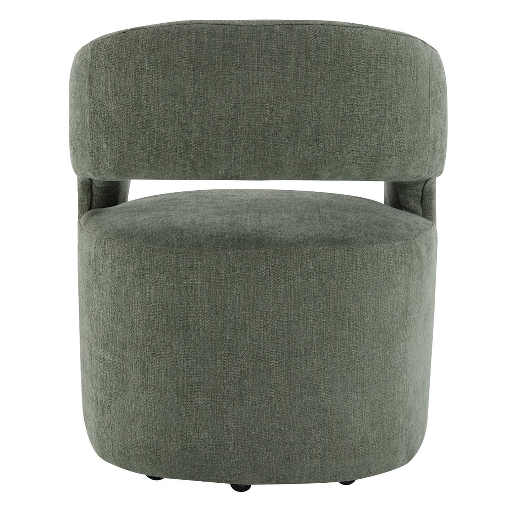 Libni Arm Chair with Casters - Green Linen