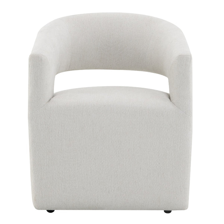 Libni Arm Chair with Casters - Cream Linen