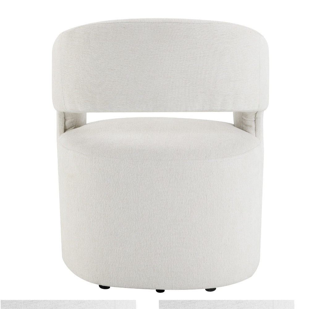 Libni Arm Chair with Casters - Cream Linen