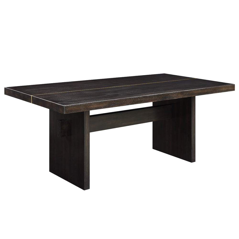 Jaramillo Dining Table - Gold & Rustic Espresso – view 2