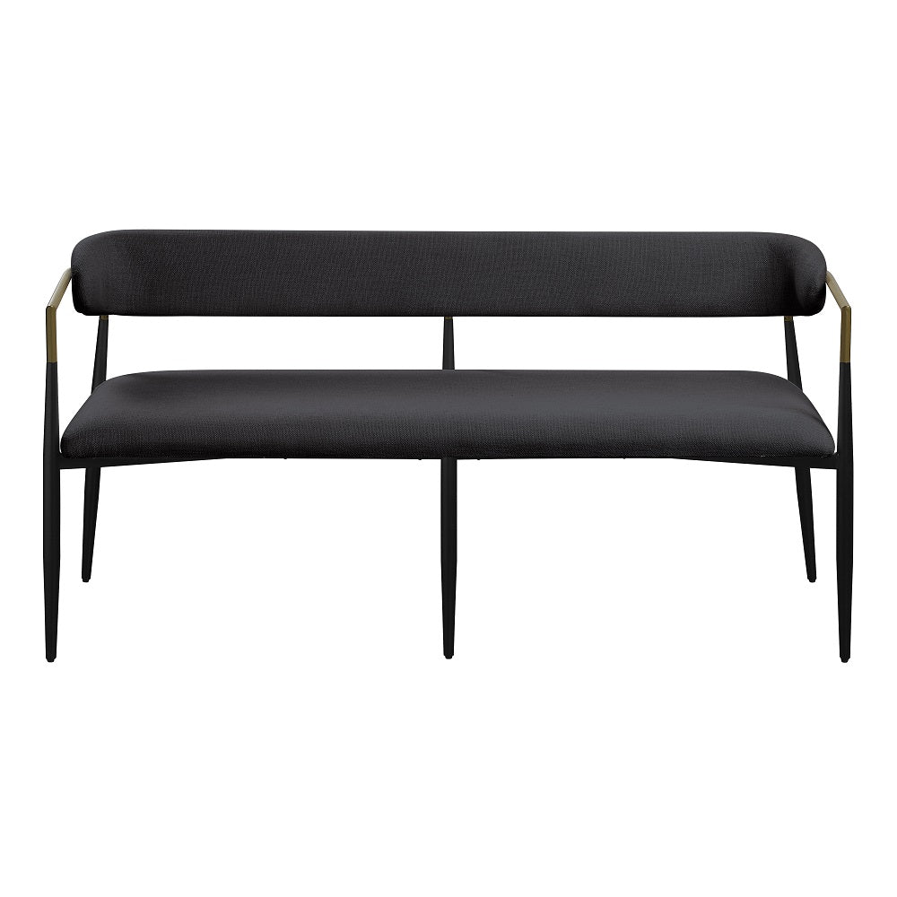 Jaramillo Bench - Black Chenille & Black