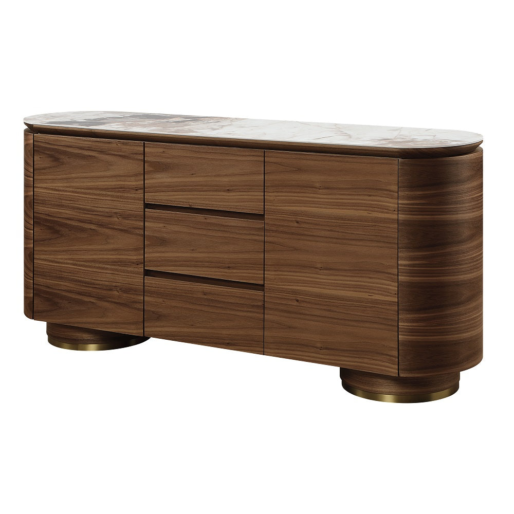 Willene Server with Ceramic Top - Dark Oak