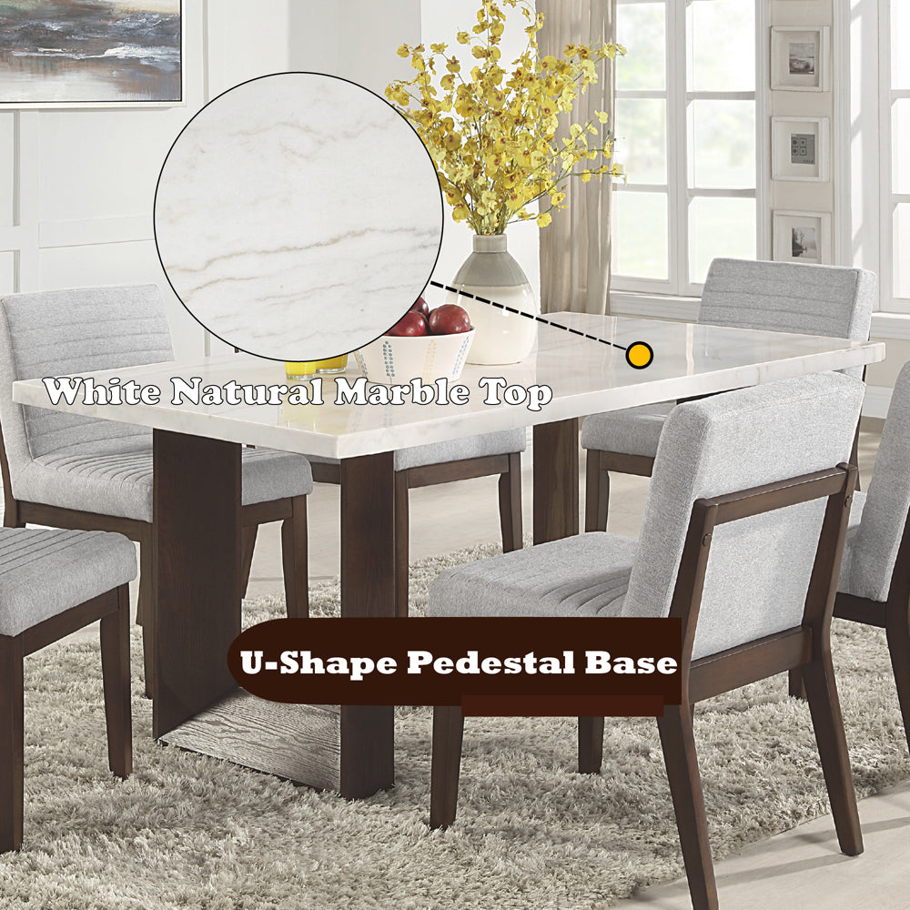 Edwyn Dining Table with Marble Top