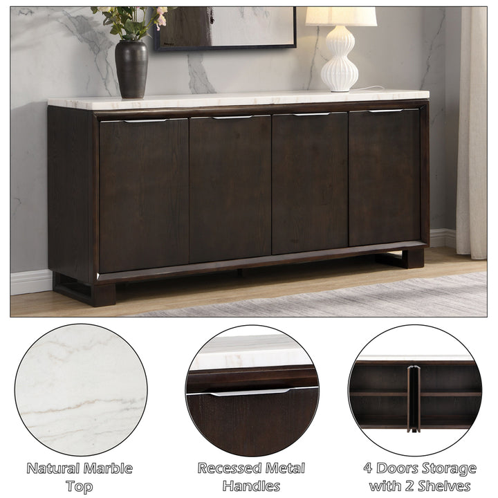 Edwyn Server with Marble Top