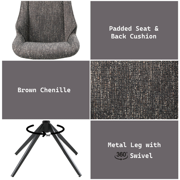 Malika Side Chair with Swivel
