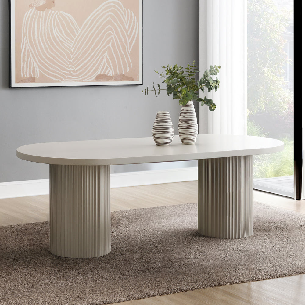 Laela Dining Table - Bone White